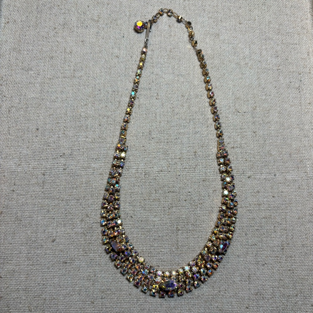 Vintage | Aurora Borealis Rhinestone Choker